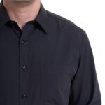Camisa Lisa Cuello Semi-Italiano Negro 46, 48, 50, 52 y 54 - Imagen 3