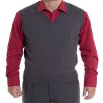 Sweater Sin Mangas Cuello V Gris 4XL (AGOTADO)