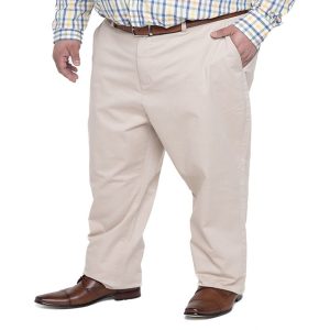 Pantalon Frente Plano Spandex Beige Claro 58 y 64