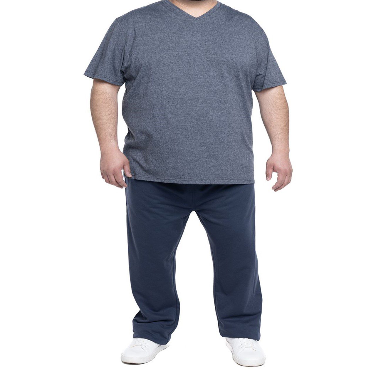 polera cuello V azul marino1 Polera Cuello V 3, 4, 5 y 6XL (variedad colores) - Imagen 2