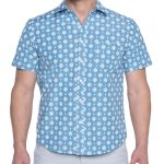 Camisa MC Estampada 4, 5 y 6XL celeste