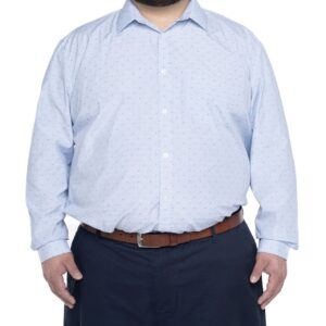 Camisa Dobby Slim Fit Celeste 3, 4, 5 y 6XL