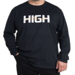 Polera Estampada Manga Larga Negra 3, 4 y 5XL