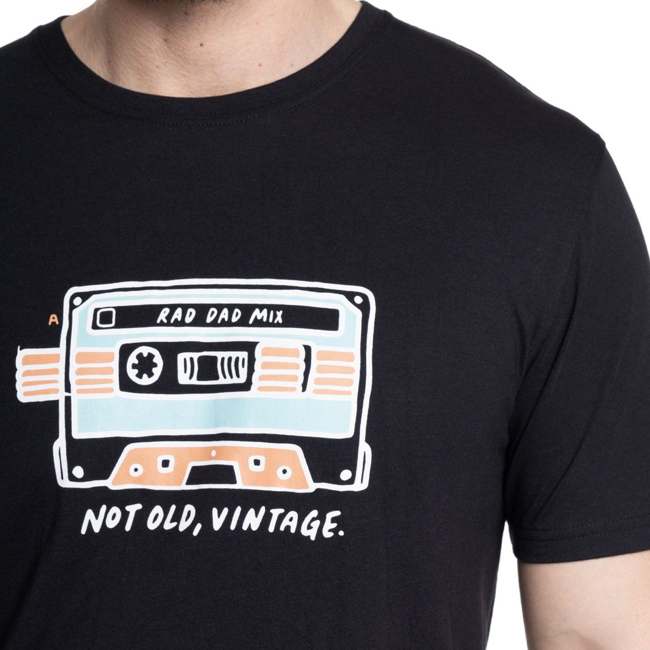 Polera print frontal negro 2 Polera Estampada Frontal 2, 3, 4 y 5XL Negra - Imagen 2