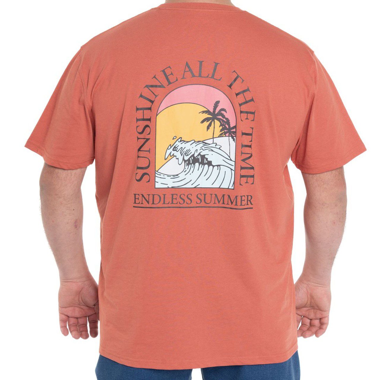 polera print espalda coral 2 Polera Estampada Espalda 2, 3, 4, 5 y 6XL Coral - Imagen 2