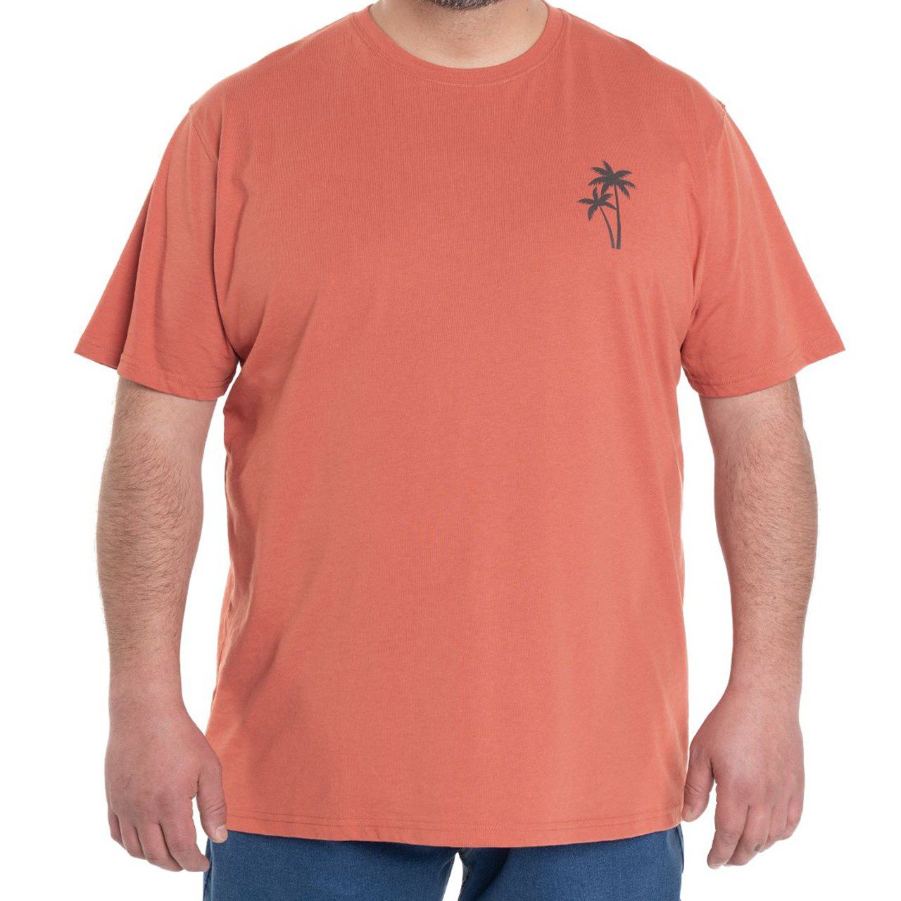 polera print espalda coral 3 Polera Estampada Espalda 2, 3, 4, 5 y 6XL Coral - Imagen 1