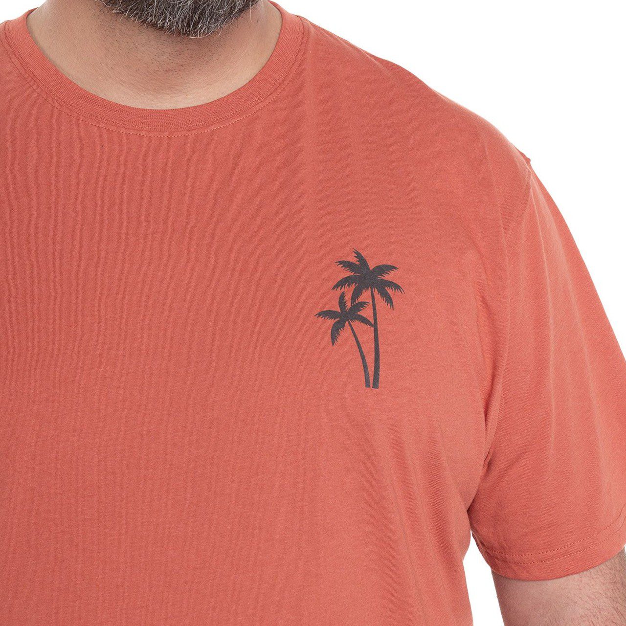 polera print espalda coral Polera Estampada Espalda 2, 3, 4, 5 y 6XL Coral - Imagen 4