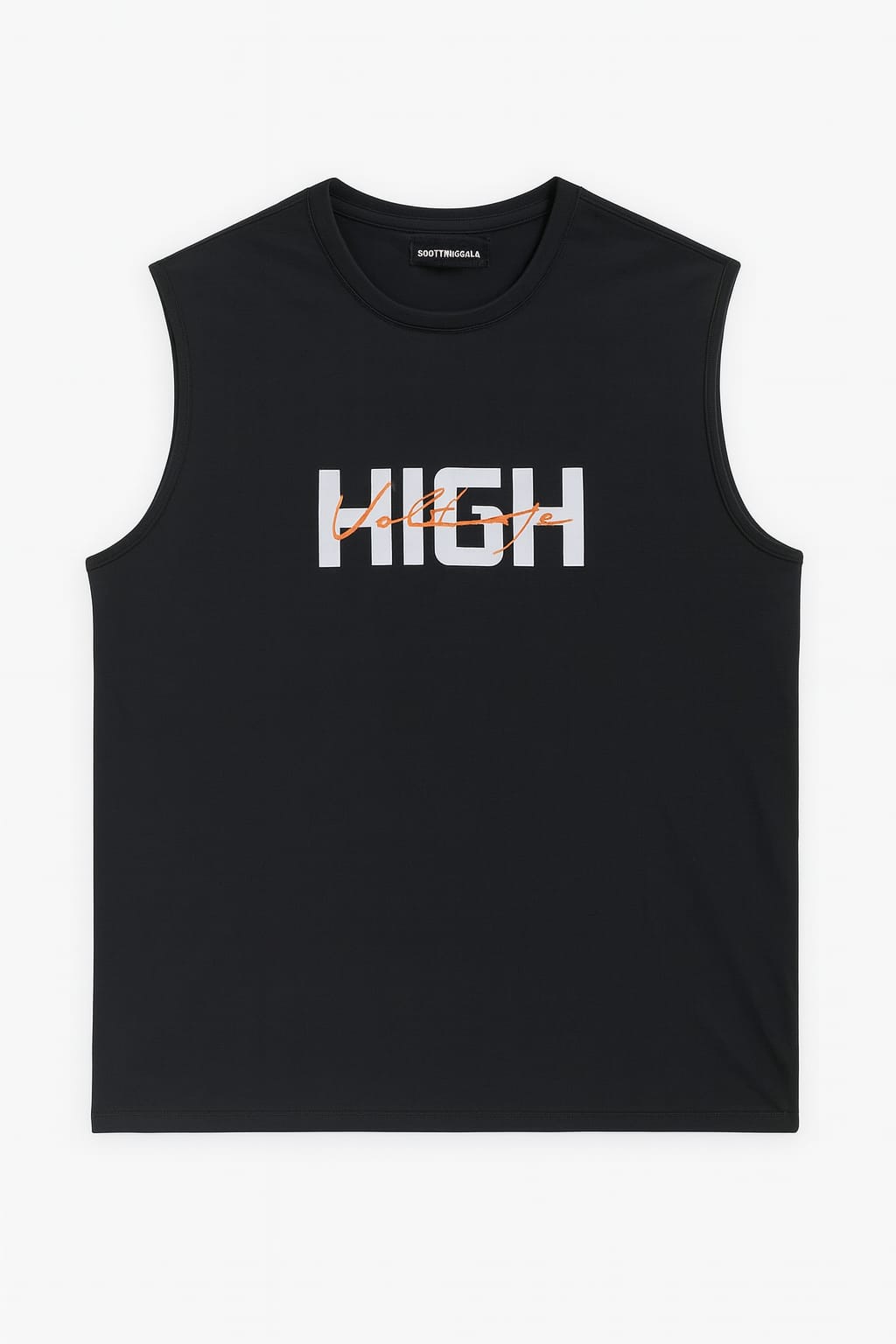 polera est sin mangas negra 1 Polera Estampada Sin Mangas Negra 3, 4 y 6XL - Imagen 2